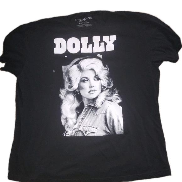 Dolly Parton Black T-shirt Short Sleeve 2XL - Picture 1 of 3
